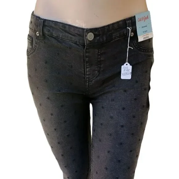 5880...Black Cat & Jack Polka Dot Jegging Size 18Plus, W32" 26"Inseam 8 1/2"Rise - Picture 1 of 6